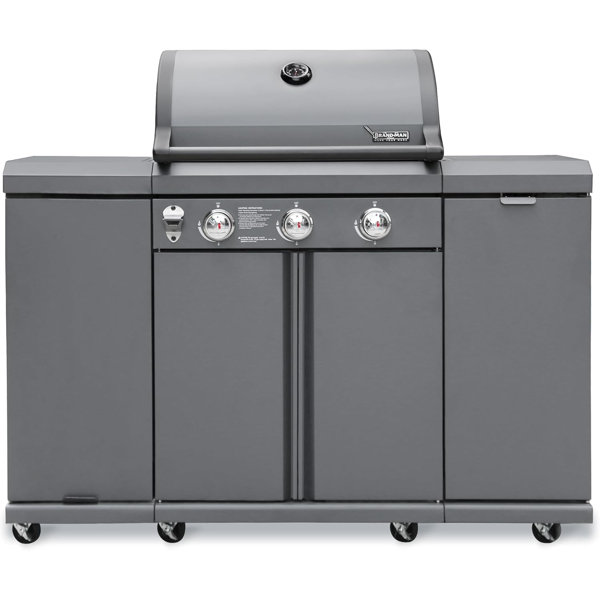 BrandMan Grills 3 Burner Propane Gas Grill, 30,000 BTU Barbecue Grill